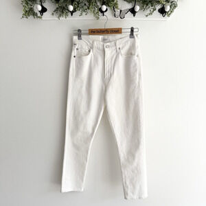 New Citizens Of Humanity Women’s White Olivia Crop High Rise Slim Jeans Size 27